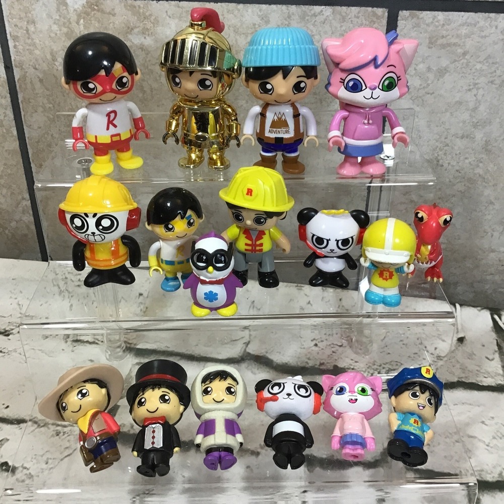 Ryan's World Character Figures Large Lot Of 17 Pieces Combo Panda Peck Gus